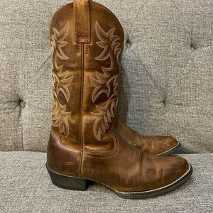 ARIAT Heritage Western Cowboy Boots Brown Leather Point Toe Men Size 9.5